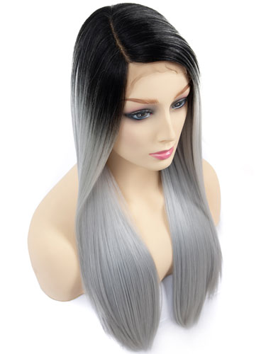 Fab Millie Super Sleek Straight Natural Wig #Silver