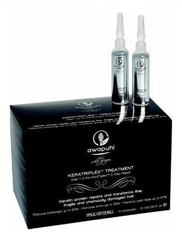 Paul Mitchell Awapuhi Wild Ginger Keratriplex Treatment 2-Stepe Repair 10Ampoules