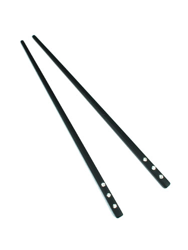 Hair Fashion Chopsticks - Black Diamante