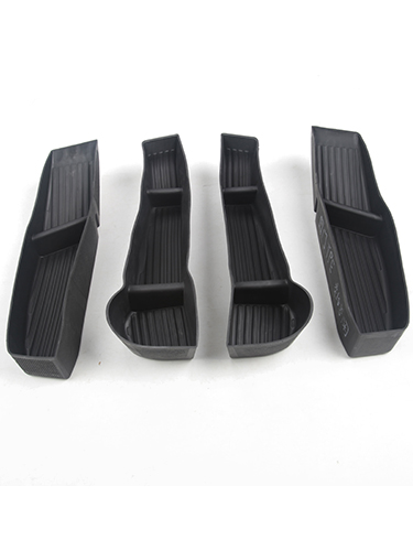 HOMESBRAND Tesla Model Y Accessories Car Front and Rear Door Slot Tray Organizer Door Side Storage Box TPE Material Black 4PCS