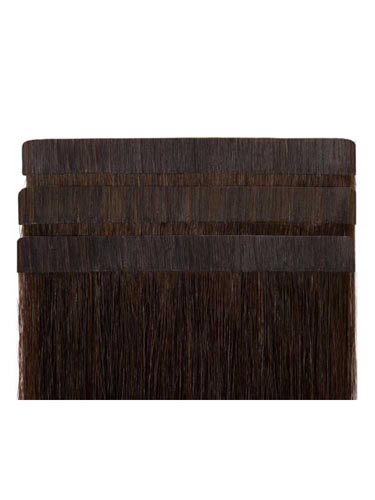 I&K Tape In Hair Extensions (20 pieces x 4cm) #2-Darkest Brown 18 inch