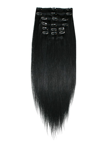 I&K Gold Clip In Straight Human Hair Extensions - Full Head