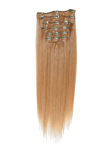 I&K Gold Clip In Straight Human Hair Extensions - Full Head