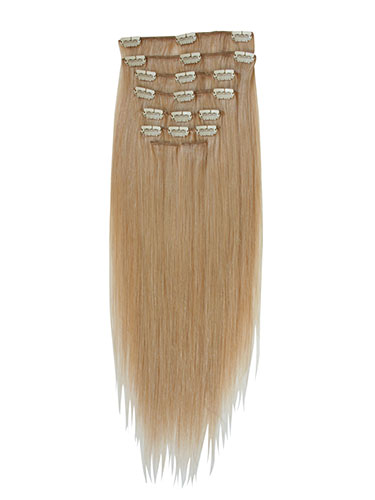 I&K Gold Clip In Straight Human Hair Extensions - Full Head