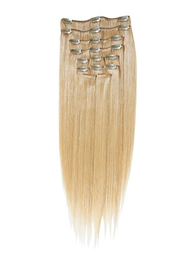 I&K Gold Clip In Straight Human Hair Extensions - Full Head