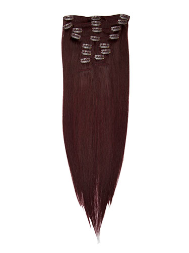 I&K Gold Clip In Straight Human Hair Extensions - Full Head