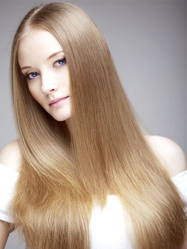 I&K Gold Clip In Straight Human Hair Extensions - Full Head