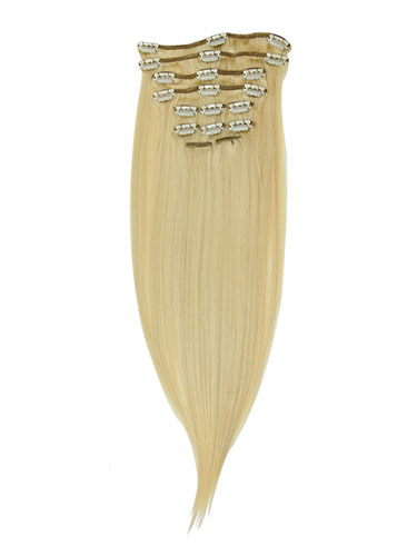 I&K Gold Clip In Straight Human Hair Extensions - Full Head