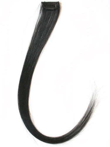 I&K Clip In Human Hair Extensions - Highlights #1-Jet Black 18 inch