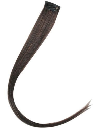 I&K Clip In Human Hair Extensions - Highlights #2-Darkest Brown 18 inch