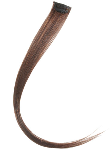 I&K Clip In Human Hair Extensions - Highlights #4-Chocolate Brown 18 inch