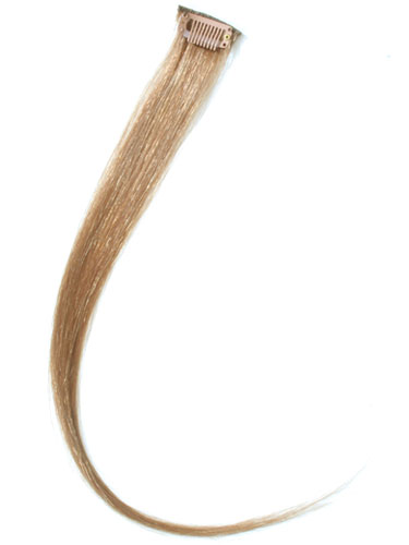 I&K Clip In Human Hair Extensions - Highlights #8-Light Brown 18 inch