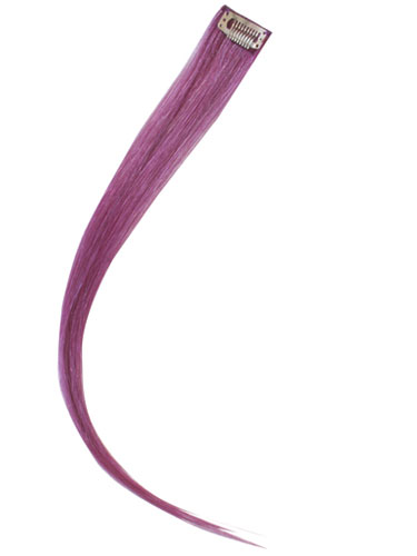 I&K Clip In Human Hair Extensions - Highlights #Purple 18 inch