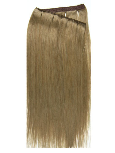 I&K Wire Quick Fit One Piece Human Hair Extensions #18-Ash Blonde 18 inch