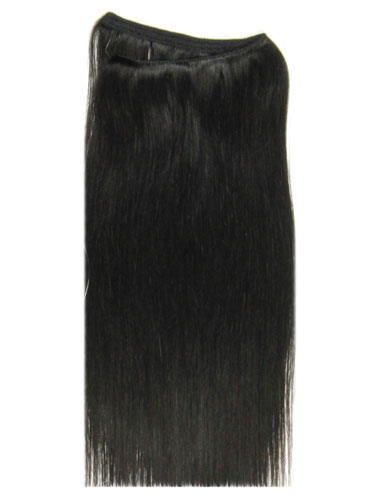 I&K Wire Quick Fit One Piece Human Hair Extensions #1B-Natural Black 18 inch