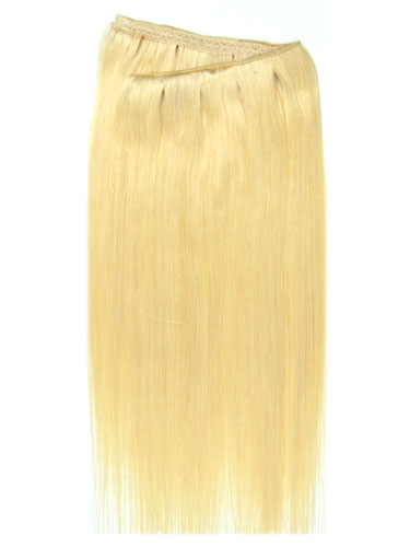 I&K Wire Quick Fit One Piece Human Hair Extensions #613-Lightest Blonde 18 inch