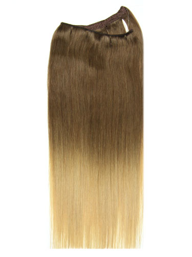 I&K Wire Quick Fit One Piece Human Hair Extensions #T4/24 18 inch