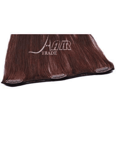 I&K Clip In Pick2Fit Human Hair Extensions - 8 Inch Width #33-Rich Copper Red 18 inch