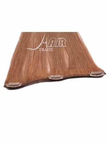 I&K Clip In Pick2Fit Human Hair Extensions - 8 Inch Width #8-Light Brown 18 inch