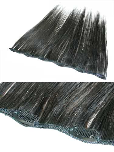 I&K Clip In Human Hair Extensions - Quick Length Piece