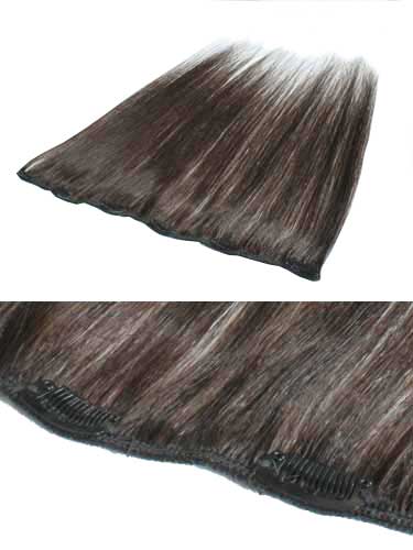 I&K Clip In Human Hair Extensions - Quick Length Piece #2-Darkest Brown 18 inch
