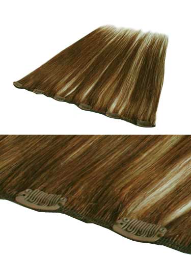 I&K Clip In Human Hair Extensions - Quick Length Piece