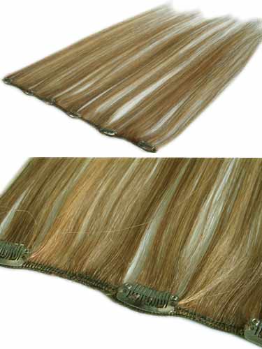 I&K Clip In Human Hair Extensions - Quick Length Piece #18/22 18 inch