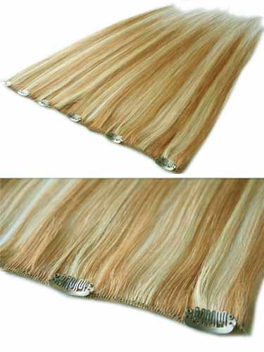 I&K Clip In Human Hair Extensions - Quick Length Piece