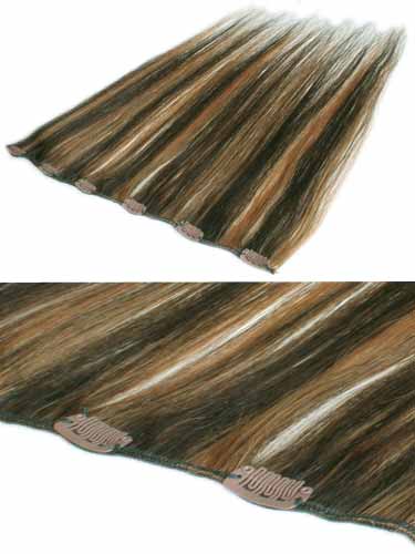 I&K Clip In Human Hair Extensions - Quick Length Piece #2/27 18 inch