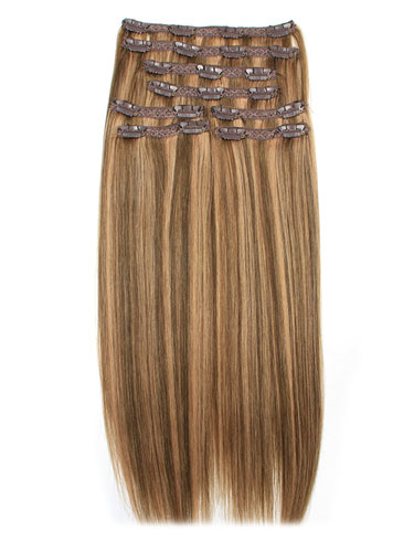 I&K Remy Clip In Hair Extensions - Full Head #4/27 22 inch