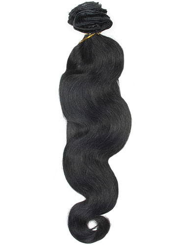 I&K Gold Clip In Body Wave Human Hair Extensions - Full Head