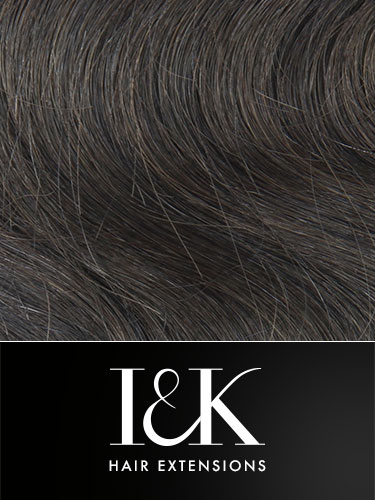 I&K Gold Clip In Body Wave Human Hair Extensions - Full Head #2-Darkest Brown 18 inch