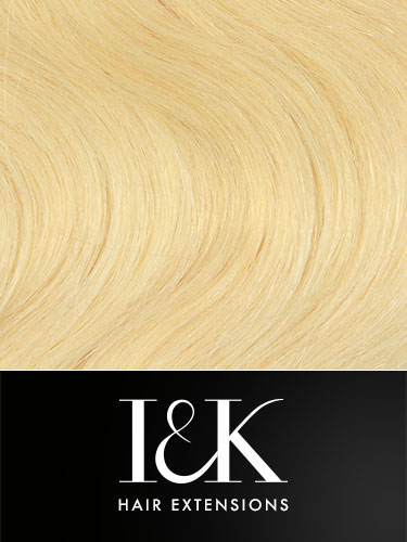 I&K Gold Clip In Body Wave Human Hair Extensions - Full Head #613-Lightest Blonde 22 inch