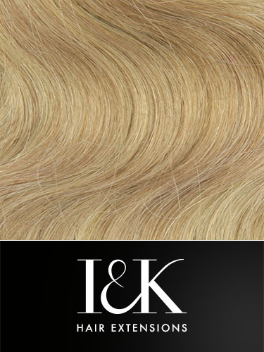 I&K Gold Clip In Body Wave Human Hair Extensions - Full Head #18/613 18 inch