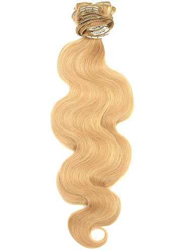 I&K Gold Clip In Body Wave Human Hair Extensions - Full Head