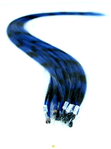 I&K Micro Loop Ring Feather Hair Extensions #Blue
