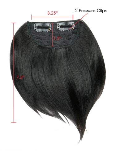 I&K Clip In Human Hair Fringe - Side Swept