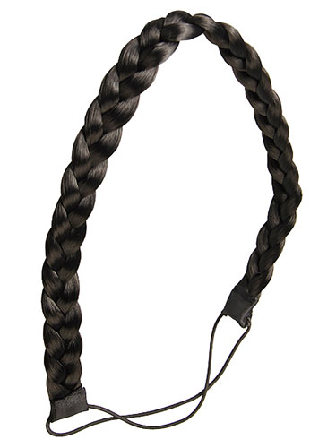 I&K Braided Hair Headband #R1-Black Expresso