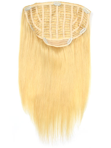 I&K Instant Clip In Human Hair Extensions - Full Head #22-Medium Blonde 18 inch