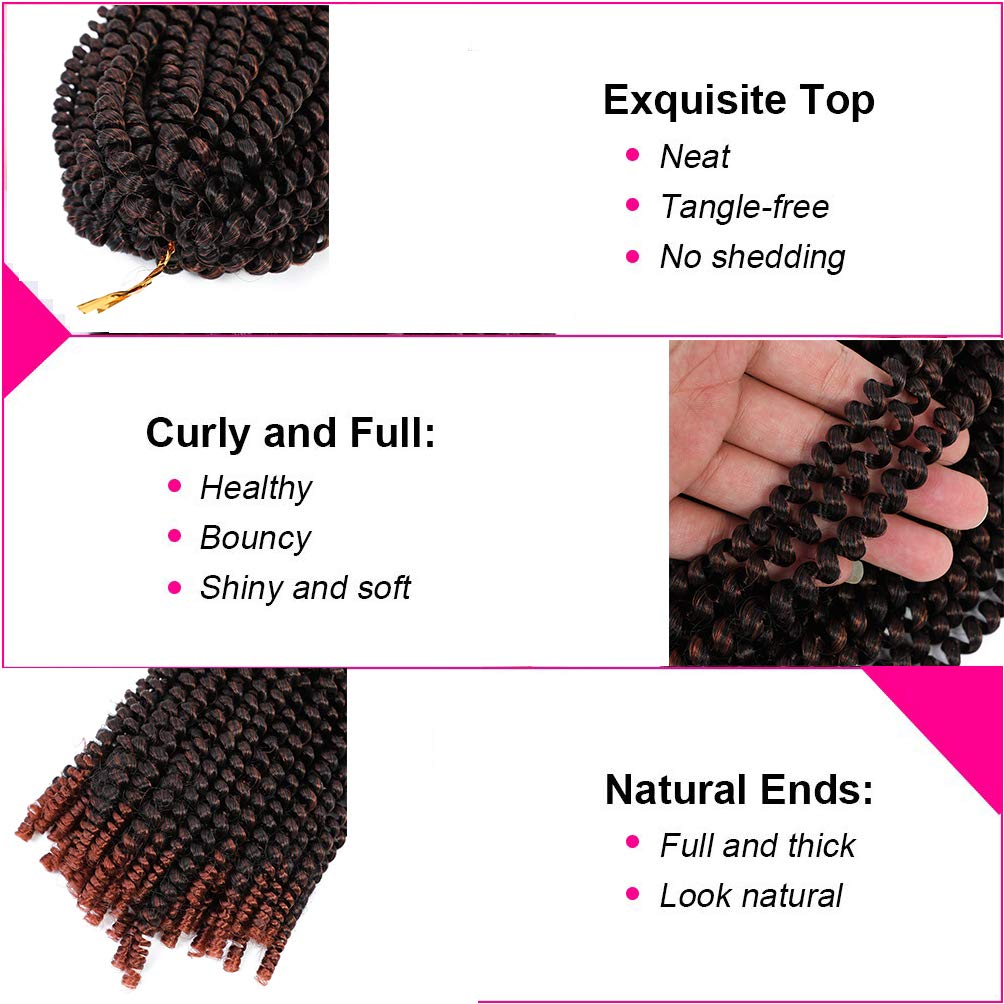 Spring Twist Crochet Braids Hair 6 Packs 8inch - #T350