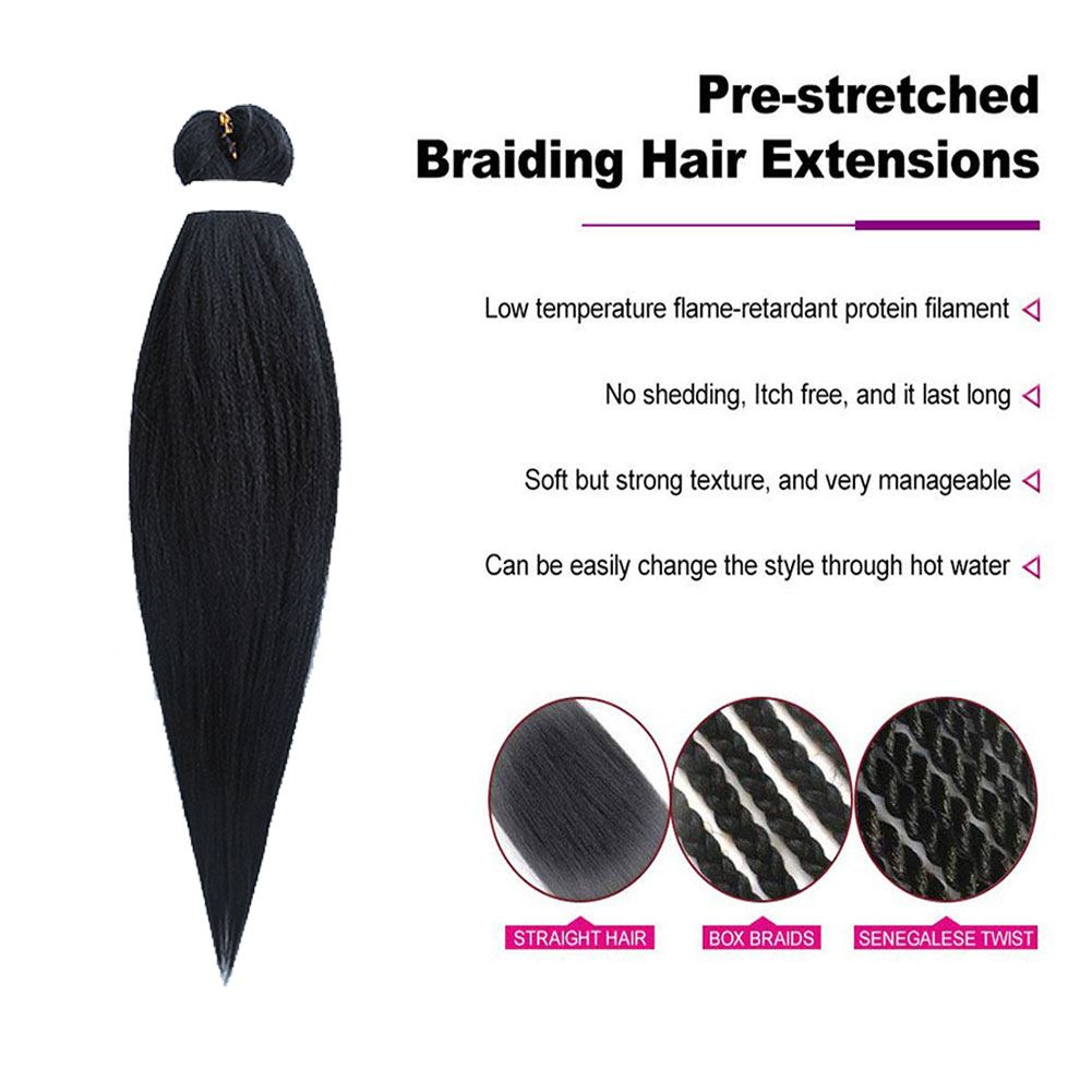 I&K Braiding Hair Soft Yaki 8 Packs 26 Inch - #1