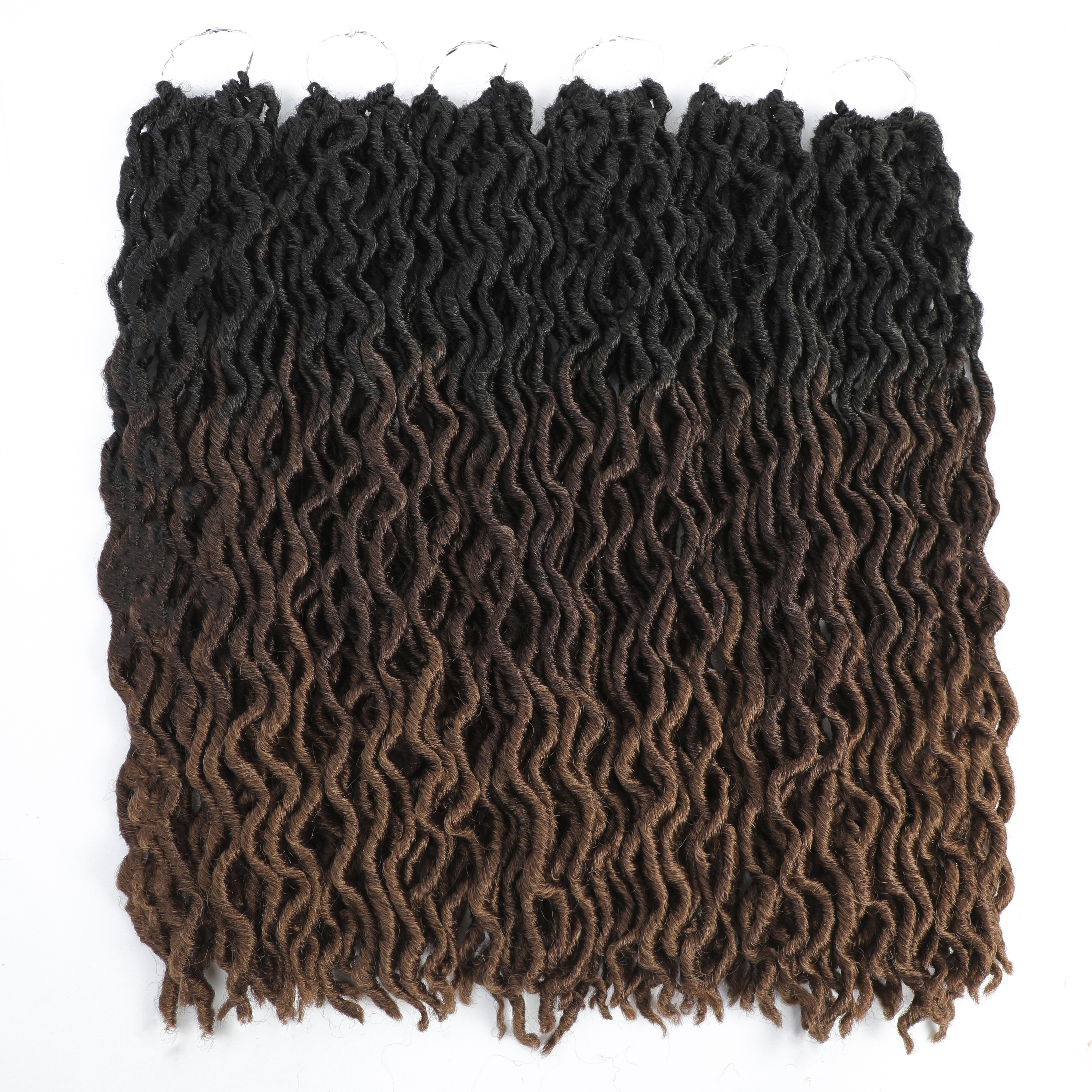 Gypsy Locs Crochet Faux Locs Braiding Hair 6pack 18inch - #T1B/30/27