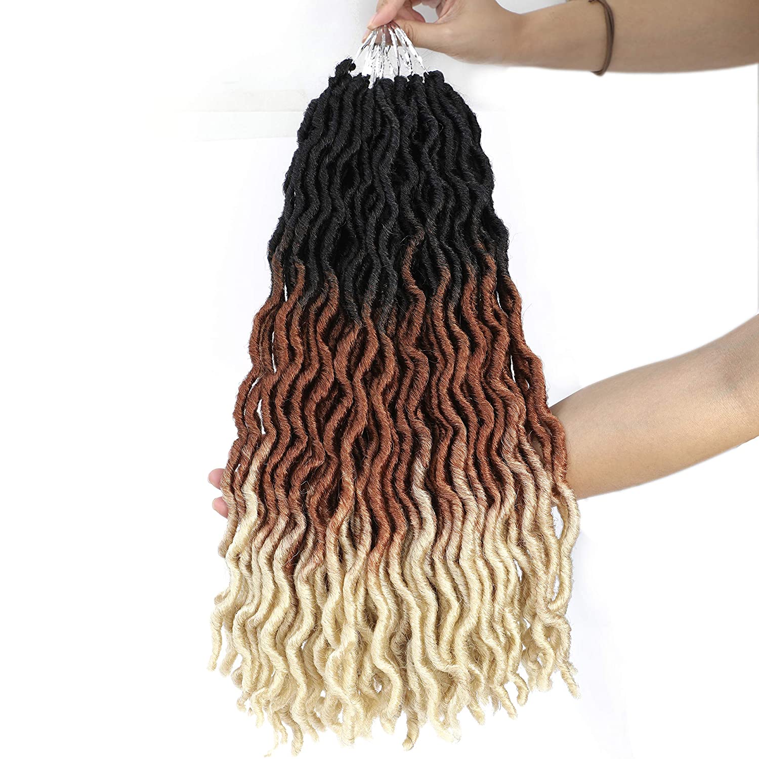 Gypsy Locs Crochet Faux Locs Braiding Hair 6pack 18inch - #T1B/30/613