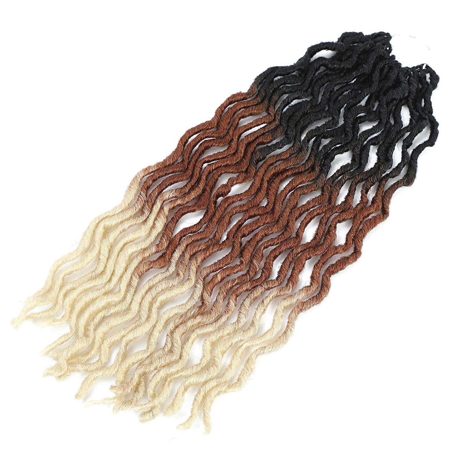 Gypsy Locs Crochet Faux Locs Braiding Hair 6pack 18inch - #T1B/30/613