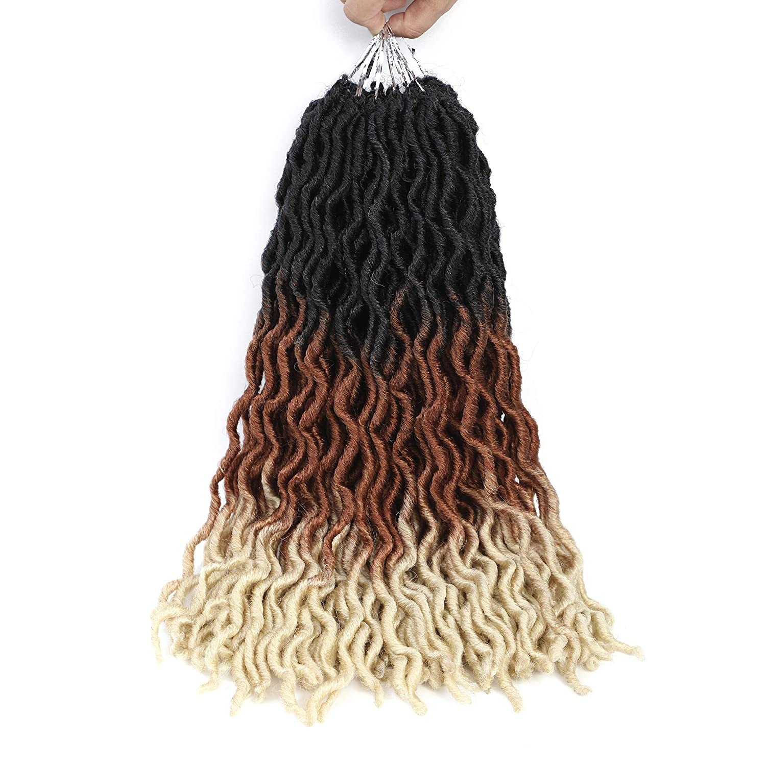 Gypsy Locs Crochet Faux Locs Braiding Hair 6pack 18inch - #T1B/30/613