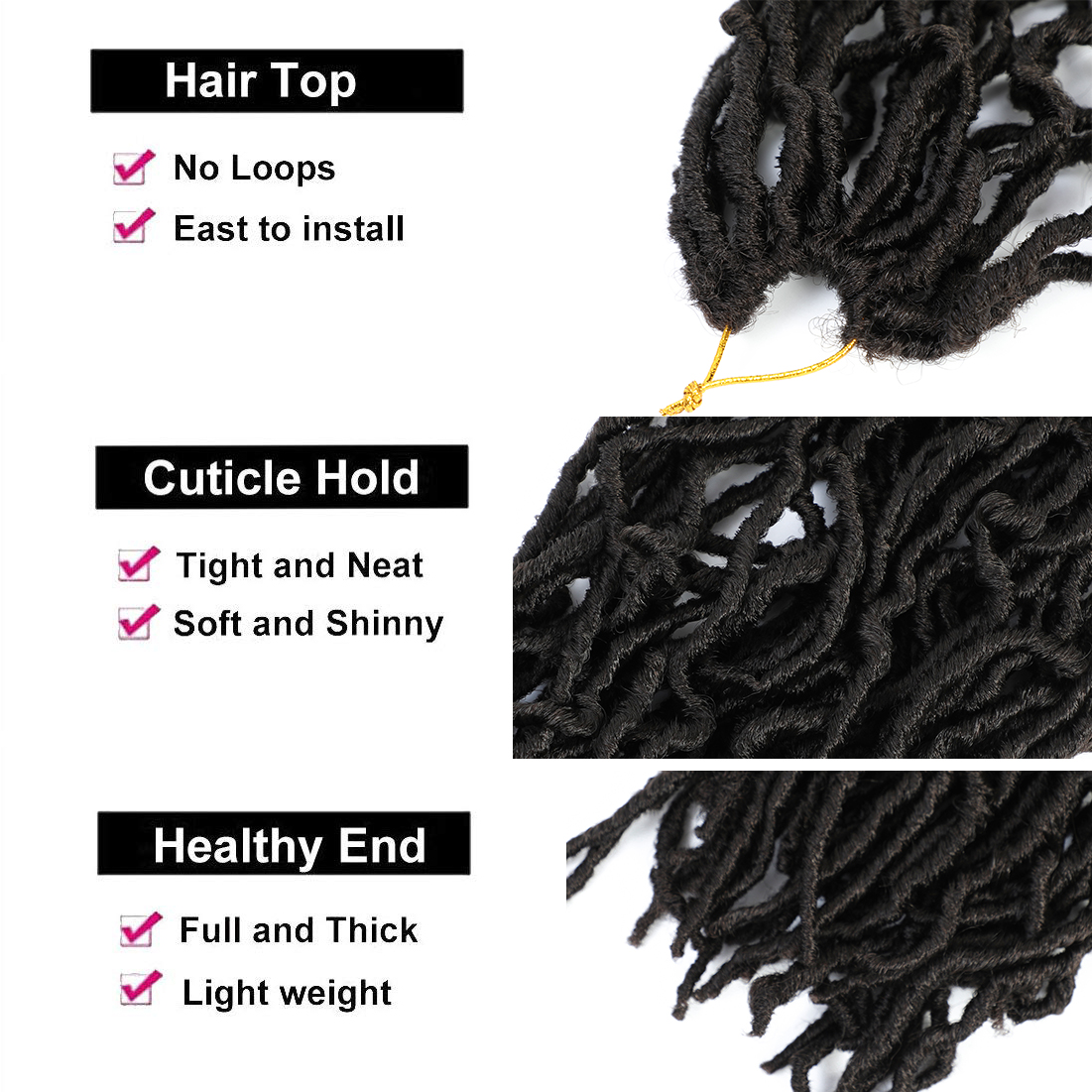 I&K Nu Faux Locs Hair 6 packs 24 Inch - #4