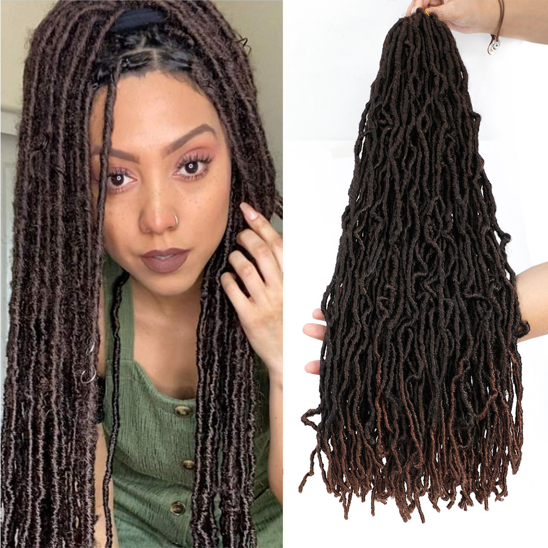 I&K Nu Faux Locs Hair 6 packs 24 Inch - #T30