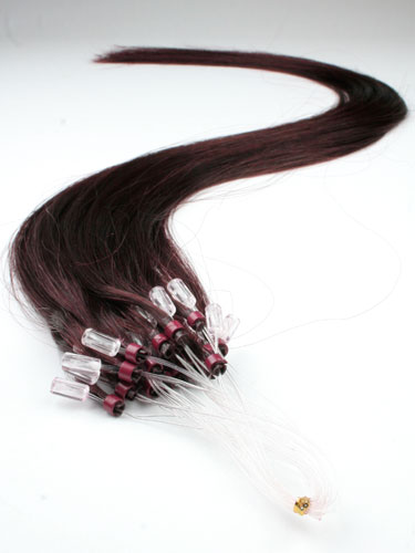 I&K Micro Loop Ring Human Hair Extensions #99J-Wine Red 18 inch