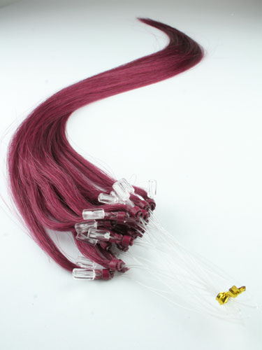 I&K Micro Loop Ring Human Hair Extensions #Burg 18 inch