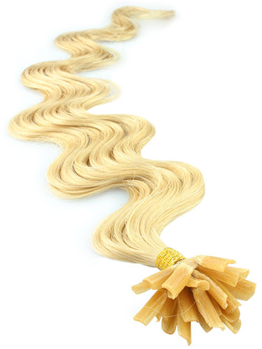 I&K Pre Bonded Nail Tip Human Hair Extensions - Body Wave #22-Medium Blonde 18 inch